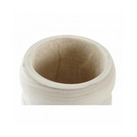 Vaso DKD Home Decor Marrone Naturale Quadrato Boho 15 x 15 x 20 cm
