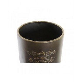 Set di Vasi DKD Home Decor Nero Champagne Metallizzato Metallo Loft 30 x 40 cm 25 x 25 x 80,5 cm (2 Unità)