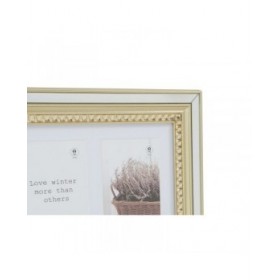 Cornice Portafoto DKD Home Decor Luxury Dorato Argentato Cristallo polistirene Tradizionale 46,5 x 2 x 28,5 cm (2 Unità)