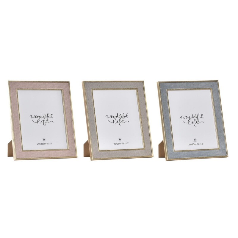 Cornice Portafoto DKD Home Decor Cristallo Legno MDF (26 x 2 x 31 cm) (3 Unità)
