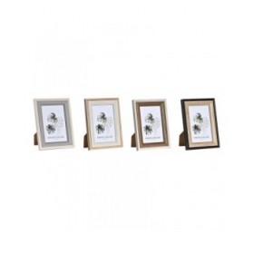 Cornice Portafoto DKD Home Decor Grigio Beige Marrone Bianco Tropicale Legno MDF (15 x 1,5 x 20 cm) (4 Unità)