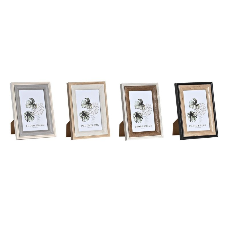 Cornice Portafoto DKD Home Decor Grigio Beige Marrone Bianco Tropicale Legno MDF (15 x 1,5 x 20 cm) (4 Unità)
