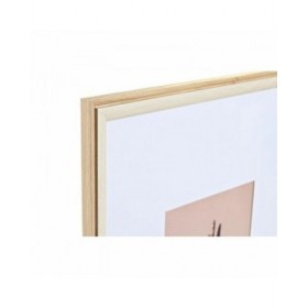 Portafoto da Parete DKD Home Decor Cristallo Naturale Bianco Legno MDF Boho (32,5 x 1,5 x 45 cm)