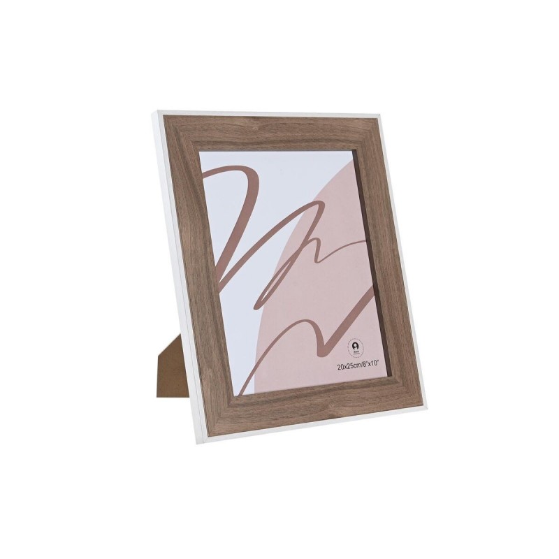 Cornice Portafoto DKD Home Decor Cristallo Bianco Legno MDF (27,5 x 1,5 x 32,5 cm)