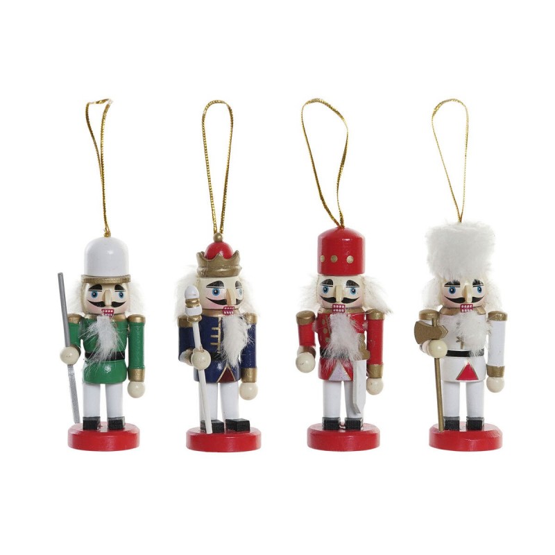 Decorazione Natalizia DKD Home Decor Legno Schiaccianoci (3 x 3 x 10 cm) (4 Unità)