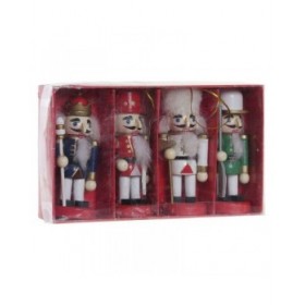 Decorazione Natalizia DKD Home Decor Legno Schiaccianoci (3 x 3 x 10 cm) (4 Unità)