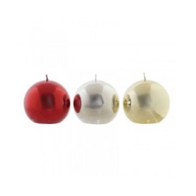 Candela DKD Home Decor Natale (9 x 9 x 9 cm) (3 Unità)