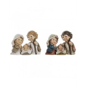 Presepe di Natale DKD Home Decor Resina Multicolore (16 x 9 x 12 cm) (2 Unità)
