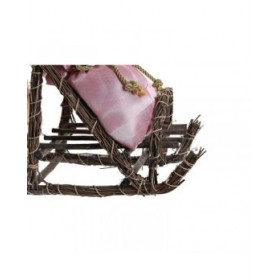 Statua Decorativa DKD Home Decor Babbo Natale Natale Grigio Rosa Legno 42 x 22 x 50 cm
