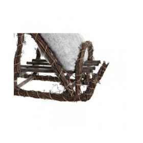 Decorazione Natalizia DKD Home Decor Babbo Natale Grigio Legno 42 x 22 x 48 cm