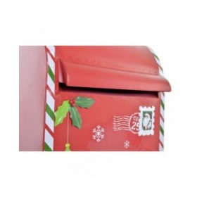 Cassetta della posta DKD Home Decor Bianco Rosso Metallo 29 x 24 x 52 cm