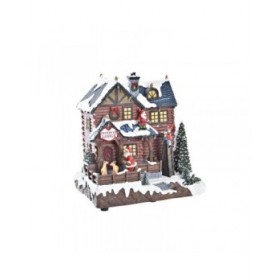Decorazione DKD Home Decor Movimento Luce LED Musicale Multicolore Resina 25,5 x 21 x 25 cm (3 Unità)