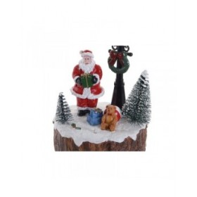 Statua Decorativa DKD Home Decor Luce LED Resina Pupazzo di Neve (9 x 9 x 13 cm) (2 Unità)