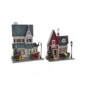 Decorazione Natalizia DKD Home Decor Metallo PVC Casa (30 x 12,5 x 40 cm) (2 Unità)
