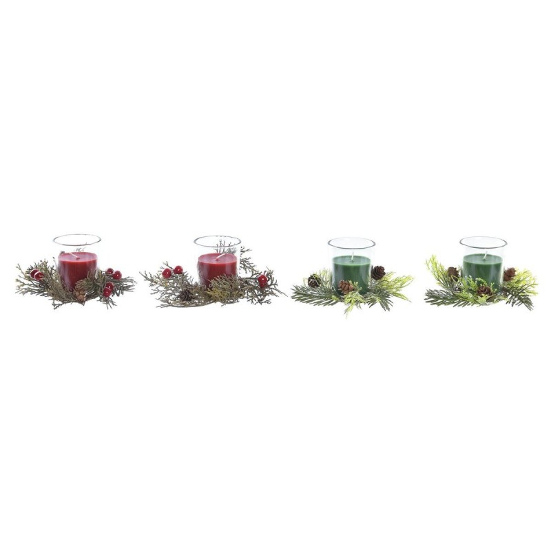 Set di Candele DKD Home Decor Natale (5,5 x 5,5 x 6 cm) (2 Unità)
