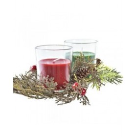 Set di Candele DKD Home Decor Natale (5,5 x 5,5 x 6 cm) (2 Unità)