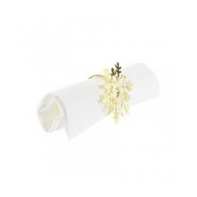 Portatovagliolo DKD Home Decor Set Metallo Fiocchi di neve (5 x 5 x 17 cm) (2 Unità)