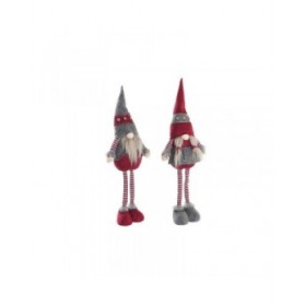Statua Decorativa DKD Home Decor Natale Gnomo Poliestere (24 x 10 x 73 cm) (2 Unità)