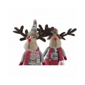Statua Decorativa DKD Home Decor Natale Renna Poliestere (20 x 10 x 58 cm) (2 Unità)