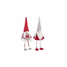 Statua Decorativa DKD Home Decor Natale Gnomo Poliestere (15 x 12 x 55 cm) (2 Unità)