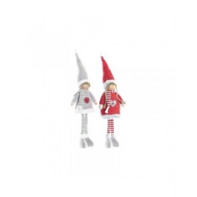 Statua Decorativa DKD Home Decor Natale Bambola Poliestere (17 x 9 x 79 cm) (2 Unità)