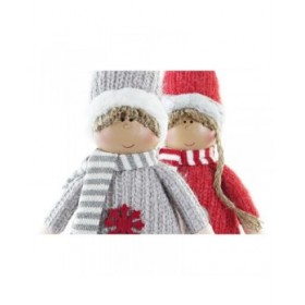 Statua Decorativa DKD Home Decor Natale Bambola Poliestere (17 x 9 x 79 cm) (2 Unità)