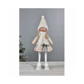 Statua Decorativa DKD Home Decor Natale Bambola Poliestere Ragazze (15 x 9 x 43 cm) (2 Unità)