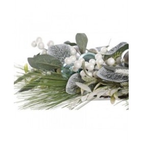 Ghirlanda di Natale DKD Home Decor Azzurro Argentato PVC 60 x 60 x 12 cm