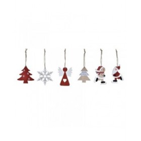 Set di Addobbi di Natale DKD Home Decor Legno MDF (21 x 7,7 x 1,5 cm) (2 Unità)