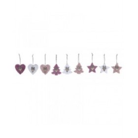 Set di Addobbi di Natale DKD Home Decor Poliestere (22 x 8 x 1 cm) (3 Unità)