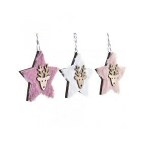 Set di Addobbi di Natale DKD Home Decor Poliestere (22 x 8 x 1 cm) (3 Unità)
