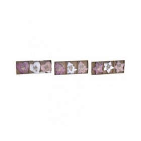 Set di Addobbi di Natale DKD Home Decor Poliestere (22 x 8 x 1 cm) (3 Unità)