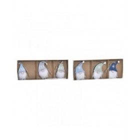 Set di Addobbi di Natale DKD Home Decor Poliestere Legno MDF (21 x 8 x 1,5 cm) (2 Unità)