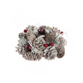 Portacandele Natalizio DKD Home Decor (19 x 19 x 9 cm)