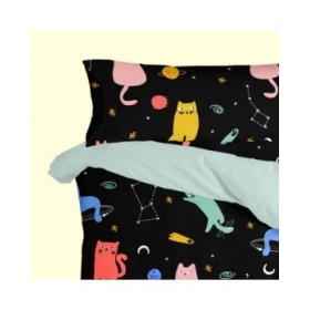 Federa HappyFriday Aware Cosmic cats Multicolore 45 x 125 cm