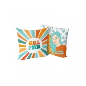 Fodera per cuscino HappyFriday Aware Girl power Multicolore 50 x 50 cm 2 Pezzi