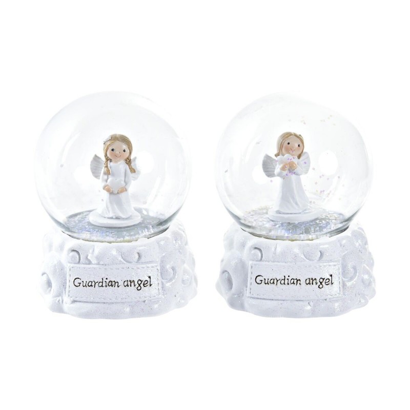 Palla di Natale DKD Home Decor Cristallo Resina (6,5 x 6,5 x 8,5 cm) (2 Unità)
