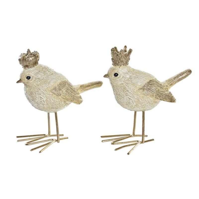 Decorazione Natalizia DKD Home Decor Resina Uccello (11 x 5 x 9,5 cm) (2 Unità)