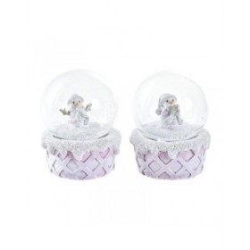 Palla di Natale DKD Home Decor Cristallo Resina (2 Unità) (7 x 7 x 9 cm)