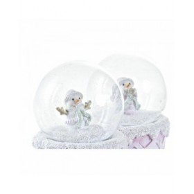 Palla di Natale DKD Home Decor Cristallo Resina (2 Unità) (7 x 7 x 9 cm)