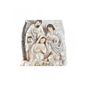 Presepe di Natale DKD Home Decor Dorato Crema Resina Multicolore (18 x 9 x 25,5 cm) (2 Unità)