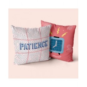 Fodera per cuscino HappyFriday Aware Patience Multicolore 50 x 50 cm 2 Pezzi