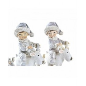 Decorazione Natalizia DKD Home Decor Resina (17 x 7,5 x 13,5 cm) (2 Unità)