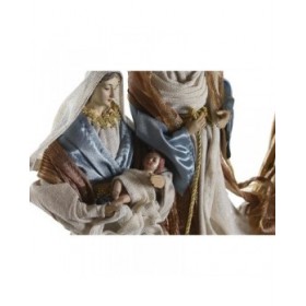 Presepe di Natale DKD Home Decor Azzurro Dorato Corona 30 x 5 x 30 cm 50 x 10 x 57 cm