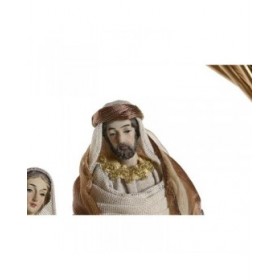 Presepe di Natale DKD Home Decor Azzurro Dorato Corona 30 x 5 x 30 cm 50 x 10 x 57 cm