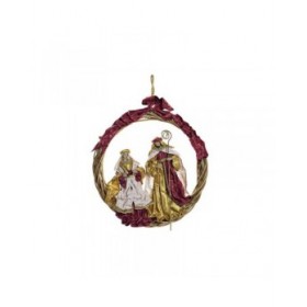 Presepe di Natale DKD Home Decor Dorato Corona 30 x 5 x 30 cm 50 x 5 x 50 cm