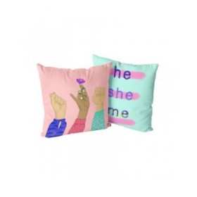Fodera per cuscino HappyFriday Aware Me Multicolore 50 x 50 cm 2 Pezzi