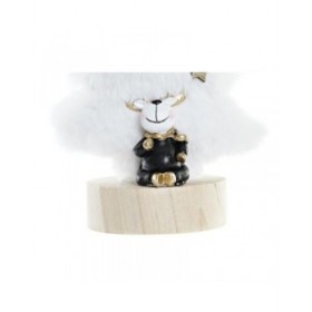 Decorazione Natalizia DKD Home Decor Albero Poliestere MDF Resina (12 x 8 x 15,5 cm) (2 Unità)
