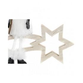 Stella di Natale DKD Home Decor Poliestere MDF Stella (2 Unità) (18 x 6 x 19 cm)