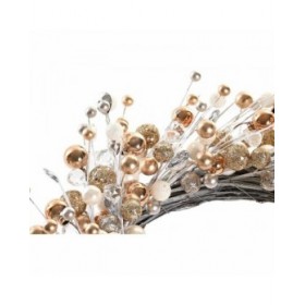 Ghirlanda di Natale DKD Home Decor Metallo Poliestere (40 x 10 x 40 cm) (2 Unità)